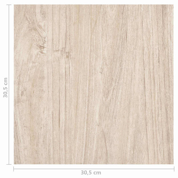 Selbstklebende PVC Bodenplanken Weiß & Holzoptik 5,11 m²