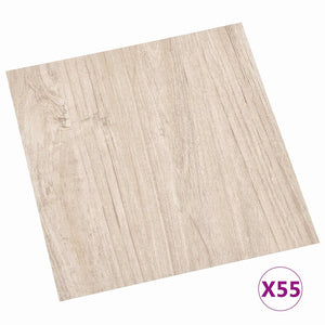 Selbstklebende PVC Bodenplanken Weiß & Holzoptik 5,11 m²