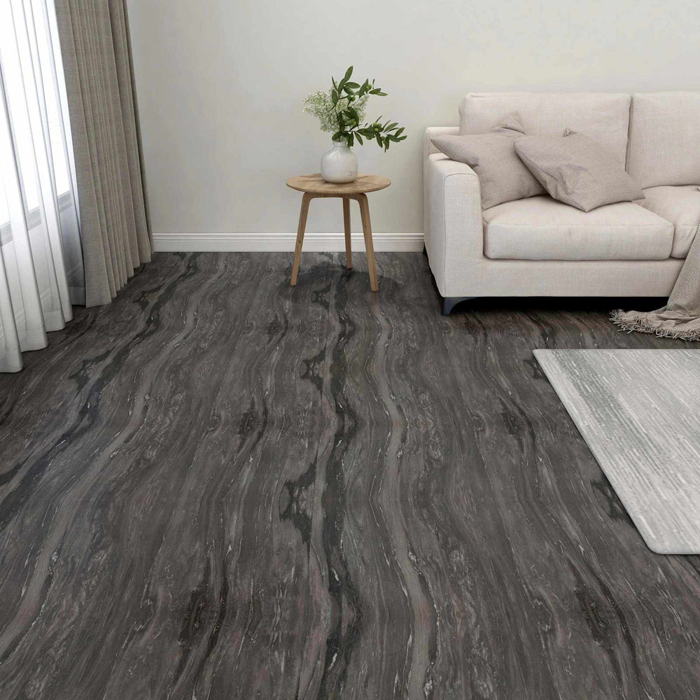 Dunkelgraue PVC Bodenplanken, 5.11 m² - 55 Stück