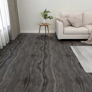 Dunkelgraue PVC Bodenplanken, 5.11 m² - 55 Stück