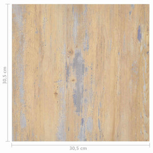 Selbstklebende PVC Bodenfliesen Braun & Grau 5.11m²