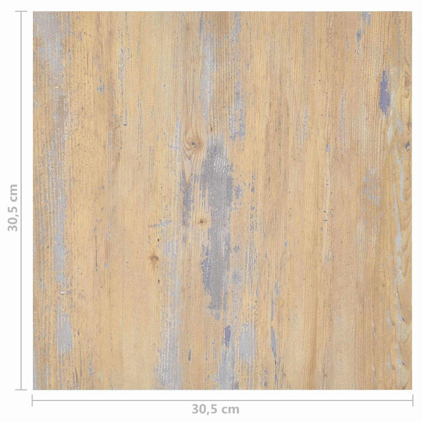 Selbstklebende PVC Bodenfliesen Braun & Grau 5.11m²