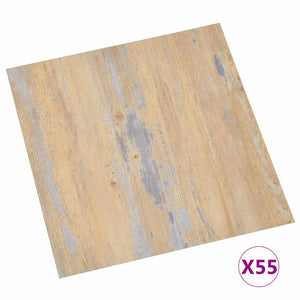 Selbstklebende PVC Bodenfliesen Braun & Grau 5.11m²