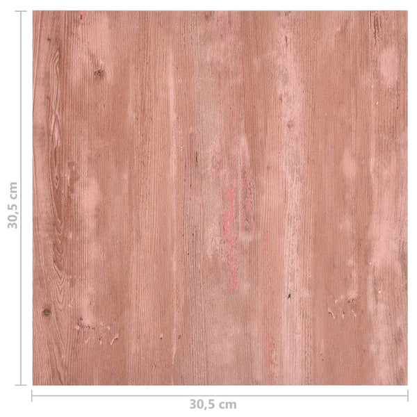 PVC Bodenplatten Rot, 55 Stück, 5,11 m²
