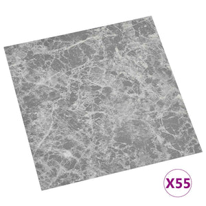 Graue PVC Bodenplanken, 5.11 m², 55 Stück