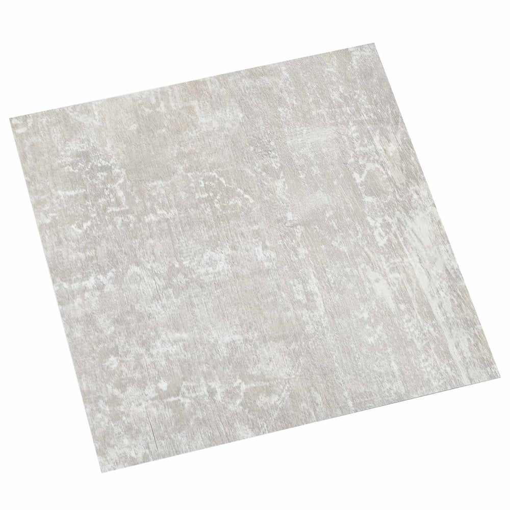 Selbstklebende PVC Bodenplanken Weiß & Holz, 5,11 m²