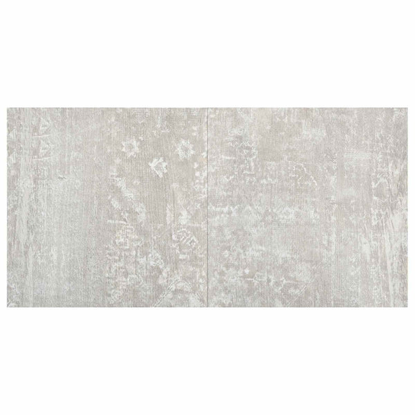 Selbstklebende PVC Bodenplanken Weiß & Holz, 5,11 m²
