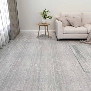Selbstklebende PVC Bodenplanken Hellgrau/Weiß 5.11m²