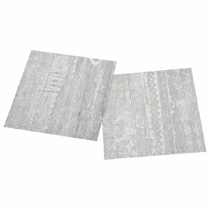 Selbstklebende PVC Bodenplanken Hellgrau/Weiß 5.11m²