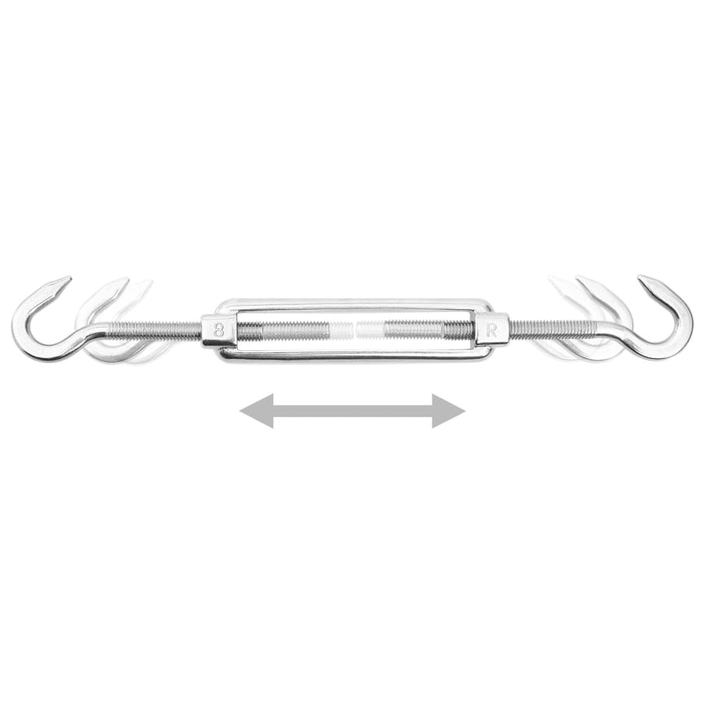 12-tlg. Sonnensegel Zubehör-Set Edelstahl