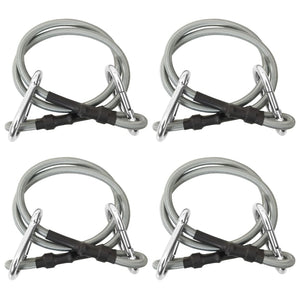 Seile mit Karabiner 4 Stk. Gummi