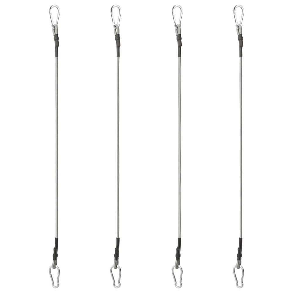 Seile mit Karabiner 4 Stk. Gummi