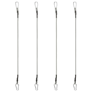 Seile mit Karabiner 4 Stk. Gummi