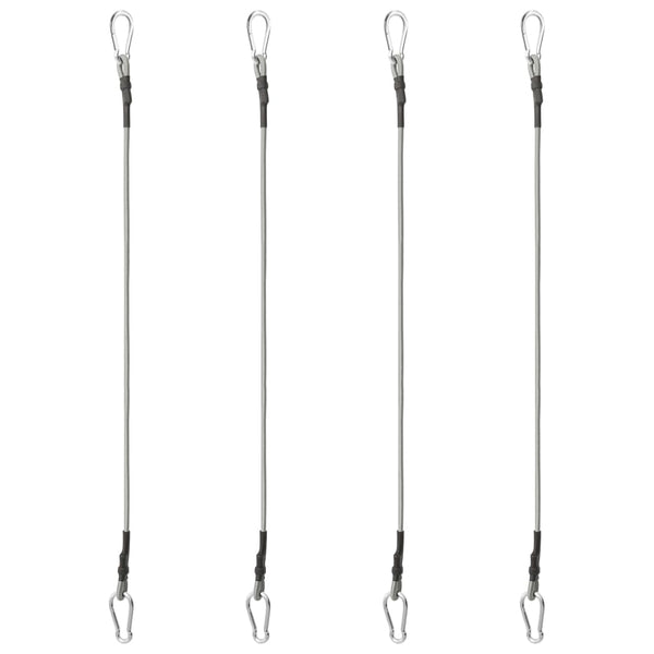 Seile mit Karabiner 4 Stk. Gummi