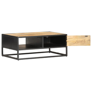 Couchtisch Mangoholz mit Tür 90x55 cm