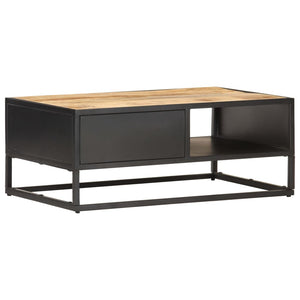 Couchtisch Mangoholz mit Tür 90x55 cm