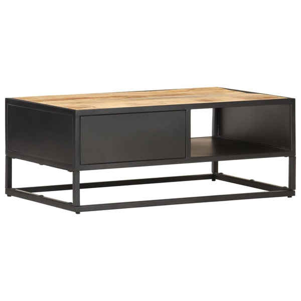 Couchtisch Mangoholz mit Tür 90x55 cm
