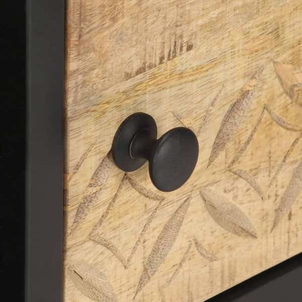 Couchtisch Mangoholz mit Tür 90x55 cm