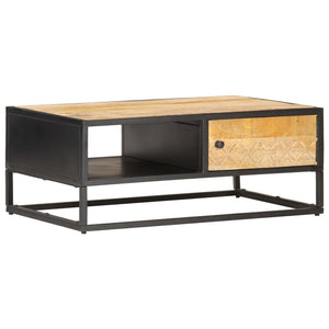 Couchtisch Mangoholz mit Tür 90x55 cm