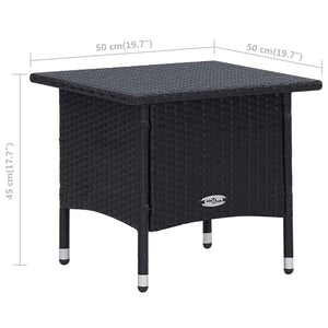 2-tlg. Garten-Lounge-Set mit Kissen Poly Rattan Schwarz