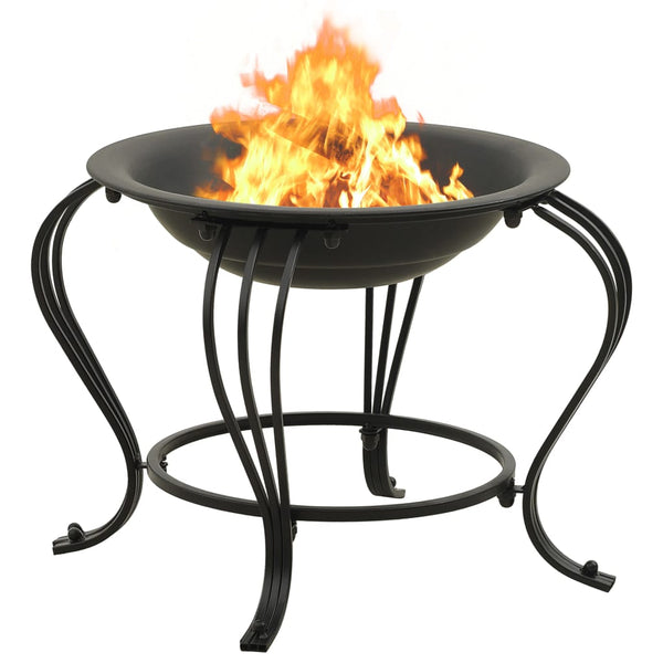 vidaXL Brasero avec tisonnier 49 cm acier