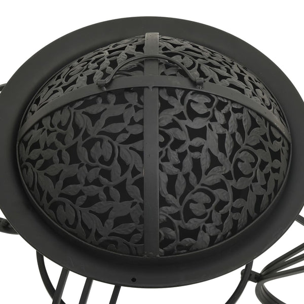 vidaXL Brasero avec tisonnier 49 cm acier