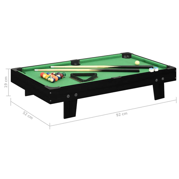 Mini Billardtisch - 3ft Schwarz & Grün