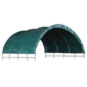 vidaXL Abri de pâturage en PVC 3,7x3,7 m Vert
