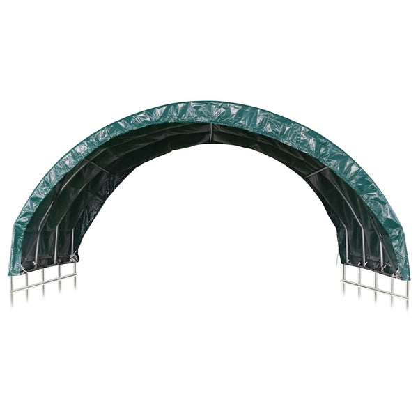 vidaXL Abri de pâturage en PVC 3,7x3,7 m Vert