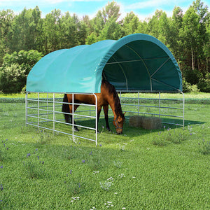 vidaXL Abri de pâturage en PVC 3,7x3,7 m Vert