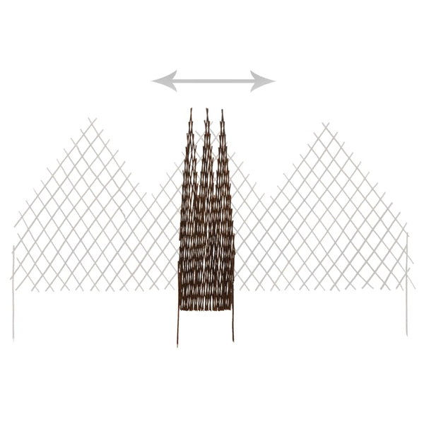 Garten-Rankzaun 5 Stk. 170x105 cm Weide