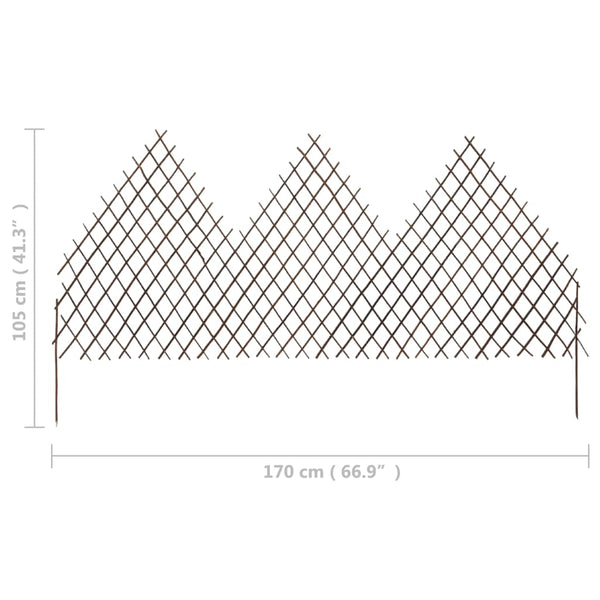 Garten-Rankzaun 5 Stk. 170x105 cm Weide