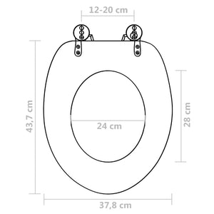 Toilettensitze Soft-Close-Deckel 2 Stk. MDF Flamingo-Design