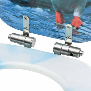 Toilettensitze mit Soft-Close-Deckel 2 Stk. MDF Pinguin-Design
