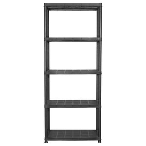 Lagerregal 5-Tier Schwarz 71x38x170 cm Kunststoff