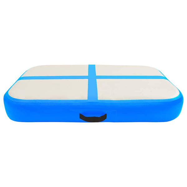Aufblasbare Gymnastikmatte mit Pumpe 60x100x10 cm Blau