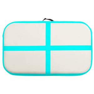 Aufblasbare Gymnastikmatte mit Pumpe Grün 60x100x10 cm