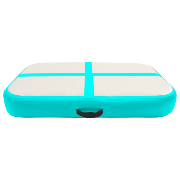 Aufblasbare Gymnastikmatte mit Pumpe Grün 60x100x15cm