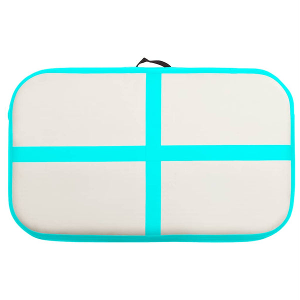 Aufblasbare Gymnastikmatte mit Pumpe Grün 60x100x15cm