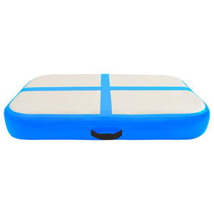 Aufblasbare Gymnastikmatte mit Pumpe, 60x100x20 cm, Blau