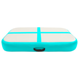 Aufblasbare Gymnastikmatte mit Pumpe Grün 60x100x20 cm