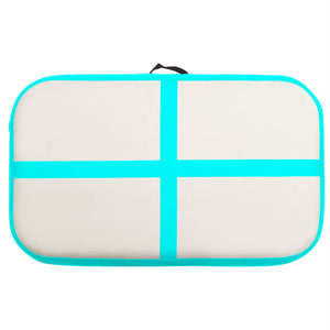 Aufblasbare Gymnastikmatte mit Pumpe Grün 60x100x20 cm