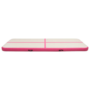 Aufblasbare Gymnastikmatte 400x100x15 cm Rosa