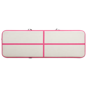 Aufblasbare Gymnastikmatte 400x100x15 cm Rosa