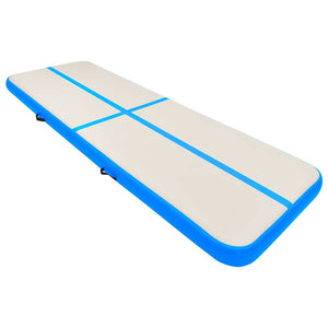 Aufblasbare Gymnastikmatte 500x100x15cm mit Pumpe - Blau