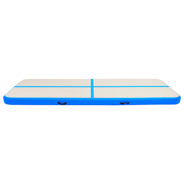 Aufblasbare Gymnastikmatte 500x100x15cm mit Pumpe - Blau