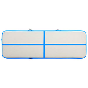 Aufblasbare Gymnastikmatte 500x100x15cm mit Pumpe - Blau