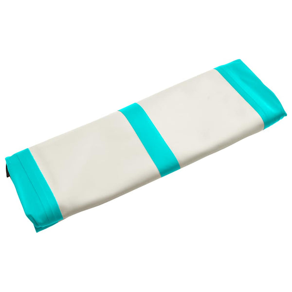 Aufblasbare Gymnastikmatte mit Pumpe Grün 500x100x15 cm