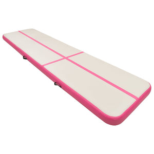 Aufblasbare Gymnastikmatte 600x100x15cm Rosa
