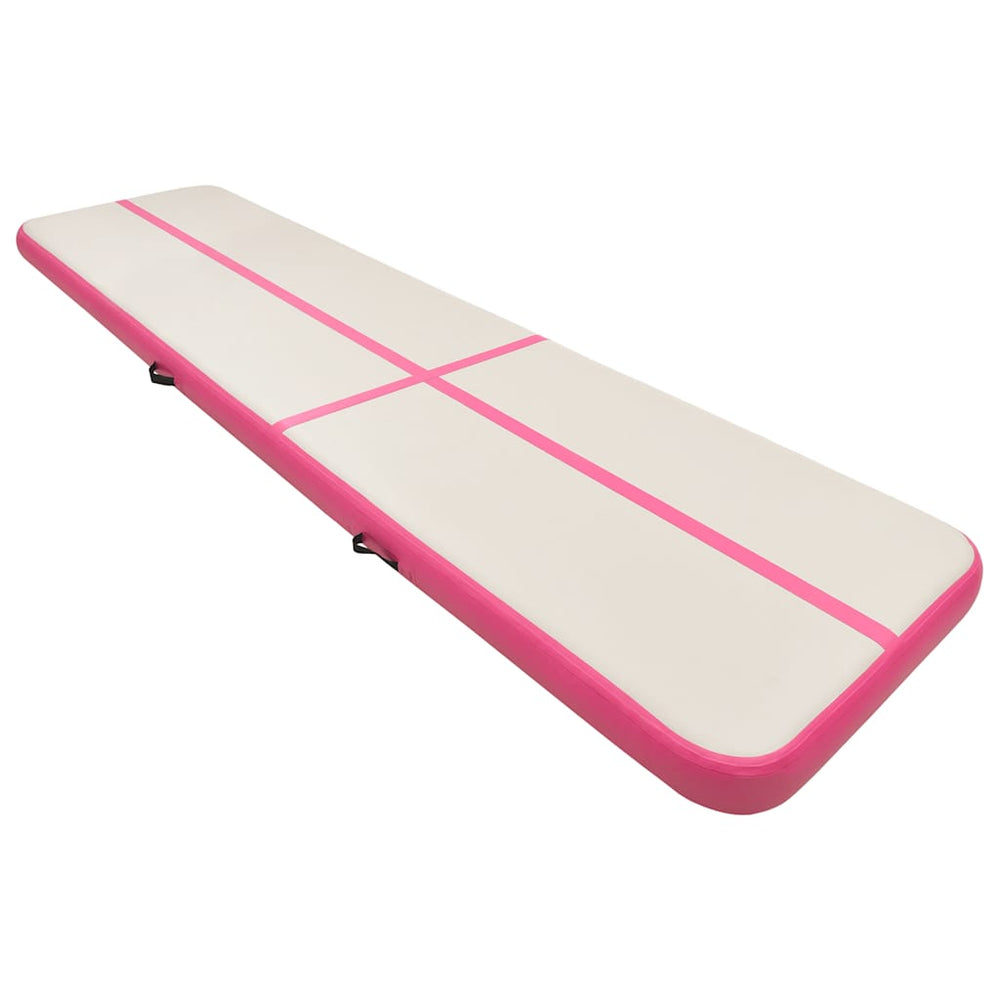 Aufblasbare Gymnastikmatte 800cm Rosa mit Pumpe